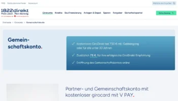 1822direkt Gemeinschaftskonto Startseite