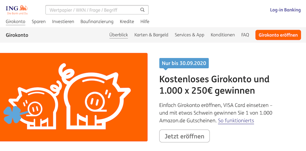 ING Gemeinschaftskonto Startseite