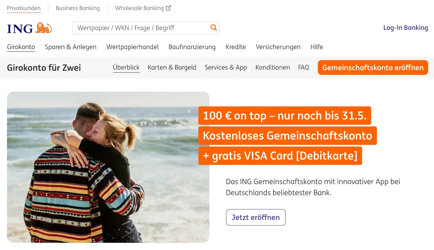 ING Gemeinschaftskonto als Familienkonto nutzen