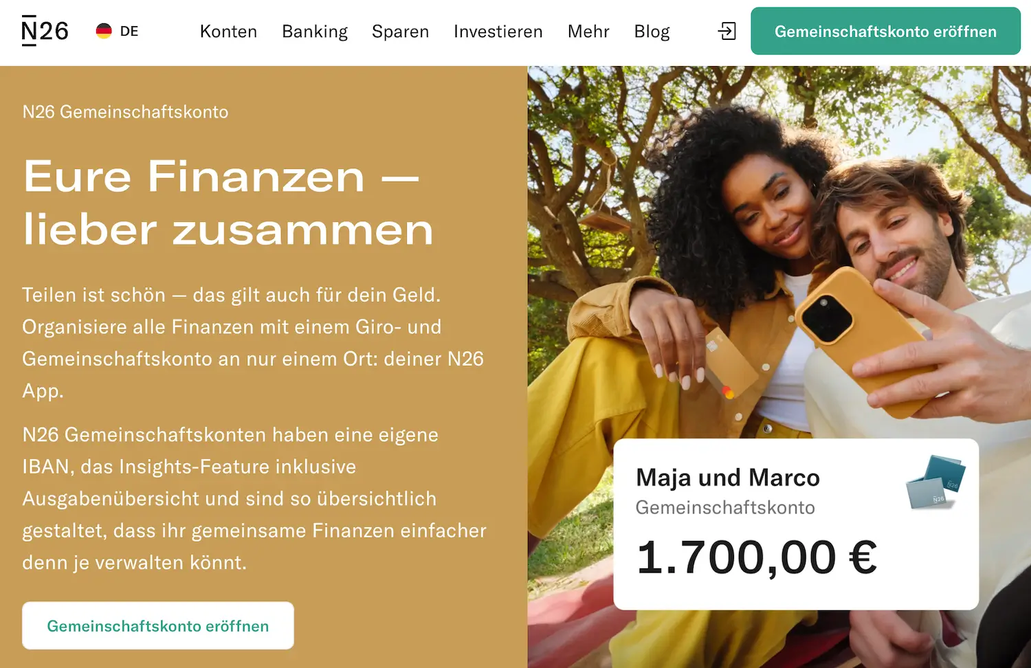 N26 Gemeinschaftskonto