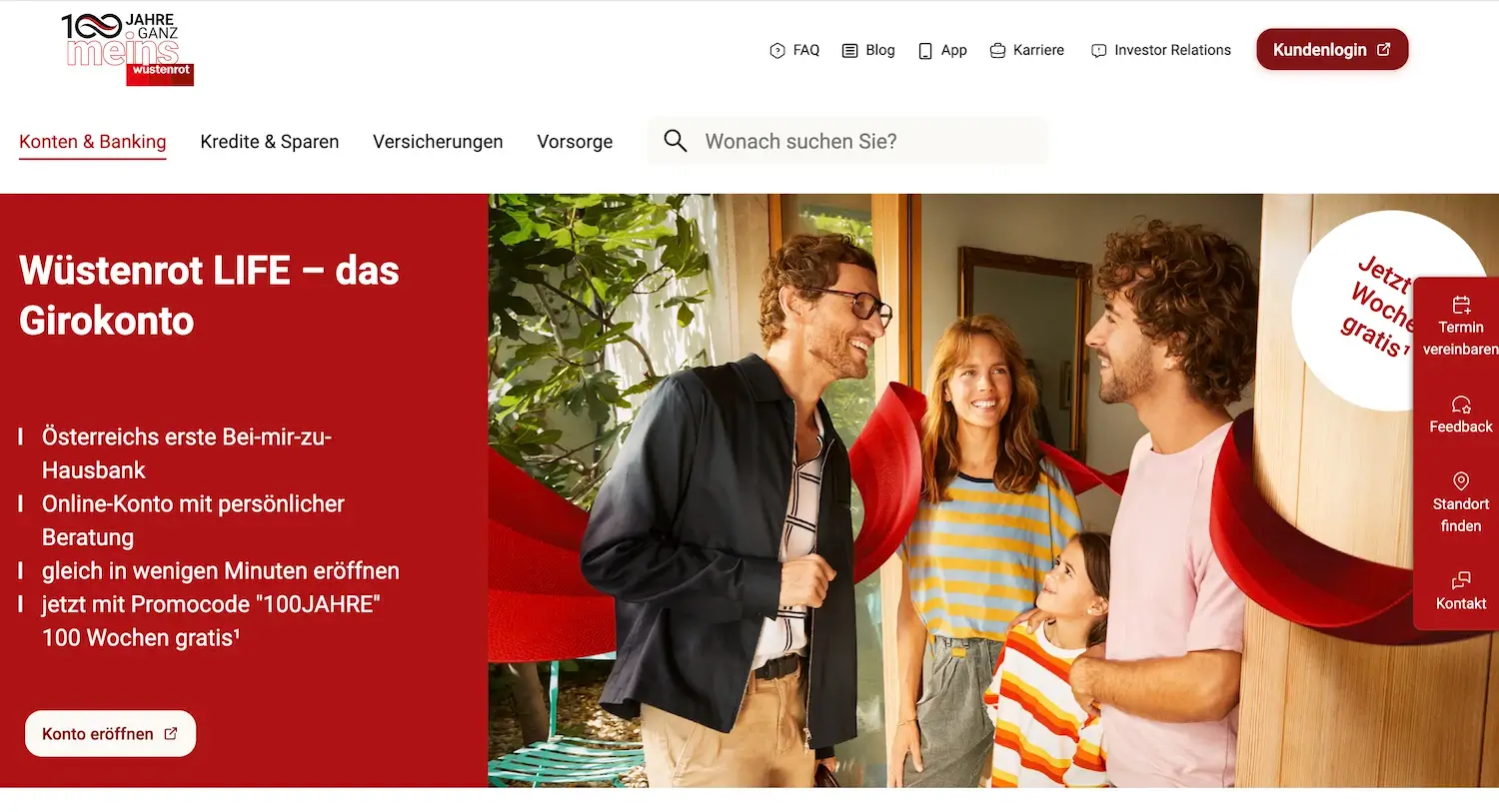 Wüstenrot Gemeinschaftskonto Startseite